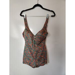Vtg 1980 Cole of California Women's Bathing Suit Sz 14 Nylon/Spandex
